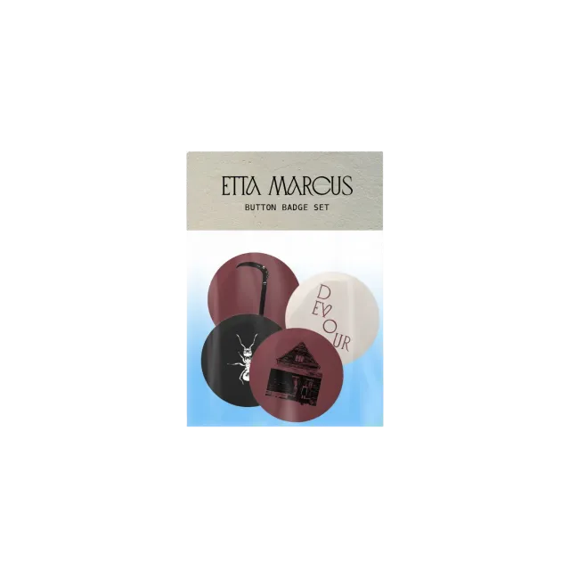 Etta Marcus set 4 spillette badge 38 mm
