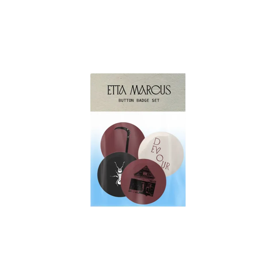 Etta Marcus set 4 spillette badge 38 mm