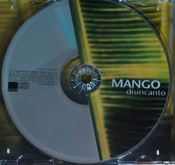 Mango Disincanto CD album pop vocale 2002