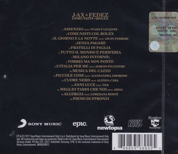 J-Ax Fedez Comunisti Col Rolex CD album VG+