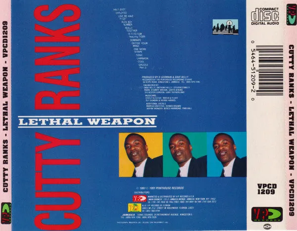 Cutty Ranks Lethal Weapon CD dancehall usato VG+