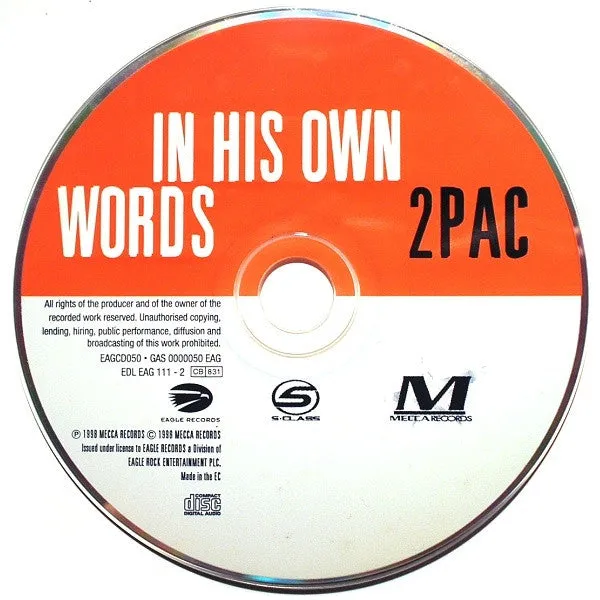 2Pac In His Own Words CD compilation intervista