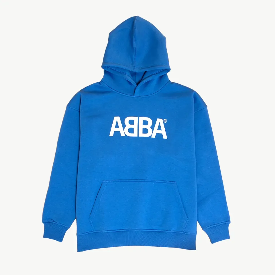 Polydor Records ABBA felpa hoodie blu oversize