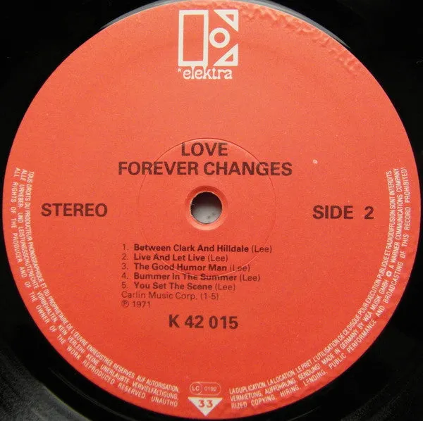 Love Forever Changes LP usato ristampa psych