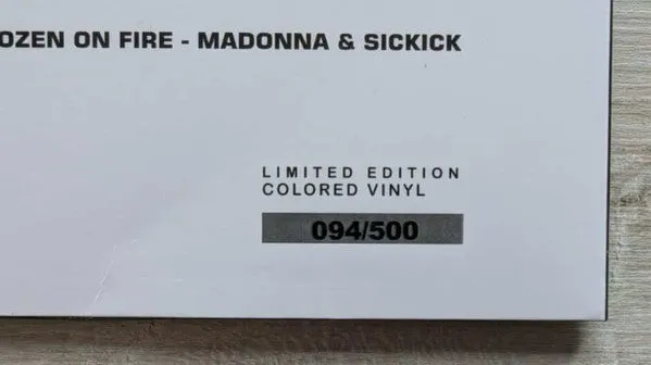 Madonna Collaborations vinile LP promo numerato dance-pop