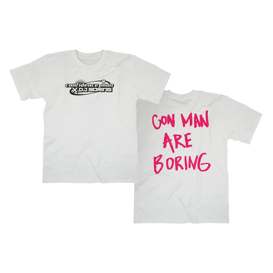 Con Man Are Boring T-shirt stampa fronte retro S-XXL