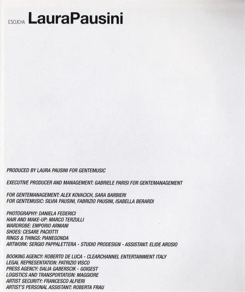 Laura Pausini Escucha CD album versione spagnola VG+