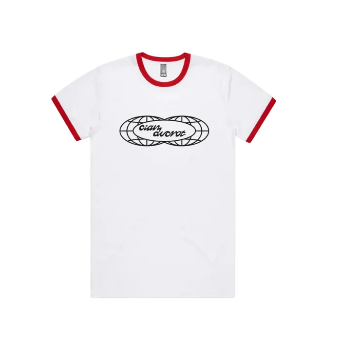 Polydor Globe Ringer t-shirt bianca cotone