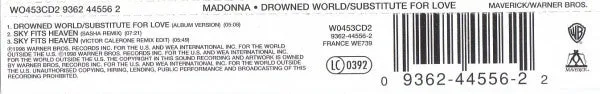 Madonna Drowned World CD singolo CD2 remix 1998