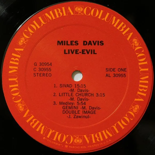 Miles Davis Live-Evil doppio vinile 2xLP fusion gatefold