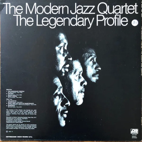 Modern Jazz Quartet Legendary Profile LP vinile jazz 1972