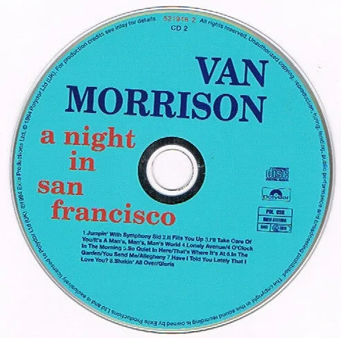 Van Morrison A Night In San Francisco doppio CD near mint