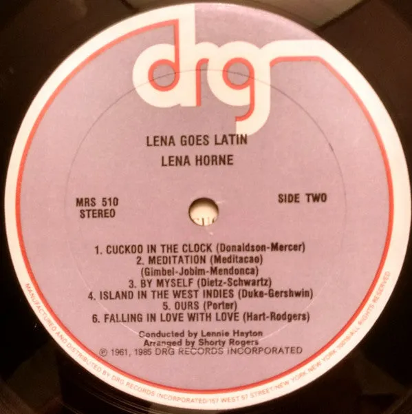 Lena Horne Lena Goes Latin LP vinile vocal jazz