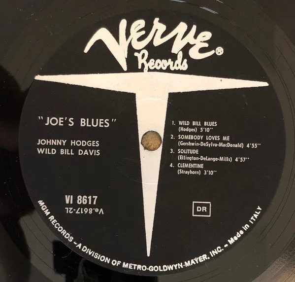 Johnny Hodges Wild Bill Davis Joe's Blues LP jazz 1965