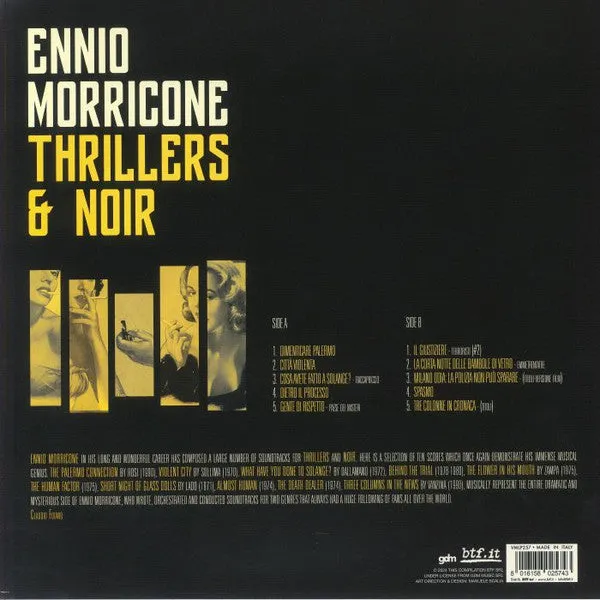 Ennio Morricone Thrillers & Noir LP compilation clear