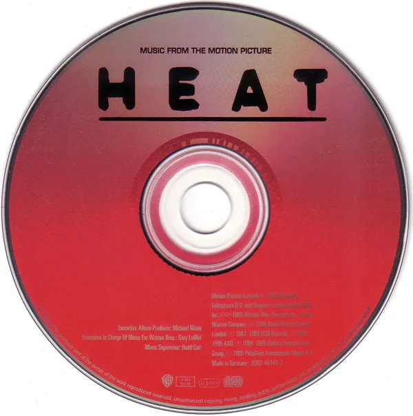 Heat Music From Motion Picture cd compilation near mint