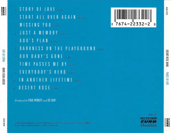Desert Rose Band Pages Of Life CD country rock usato