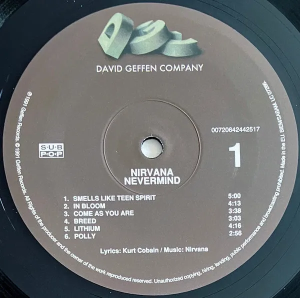 Nirvana Nevermind LP vinile ristampa MPO Europa 2024