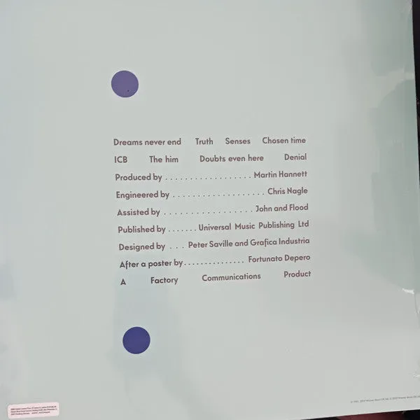 New Order Movement LP ristampa mint Factory