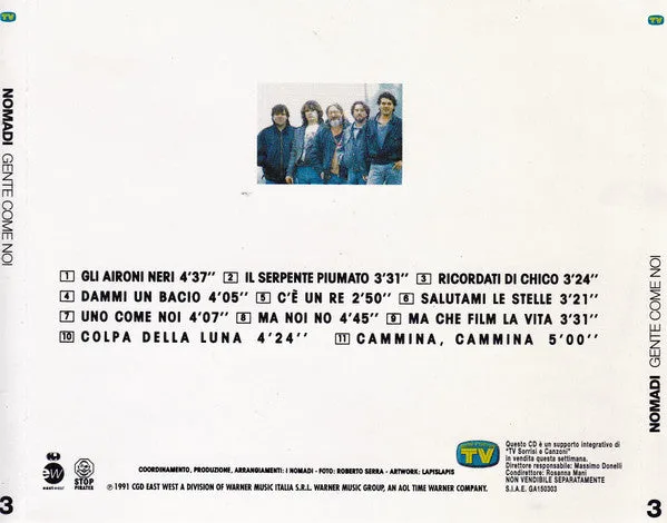 Nomadi Gente Come Noi CD album riedizione 2003 VG+