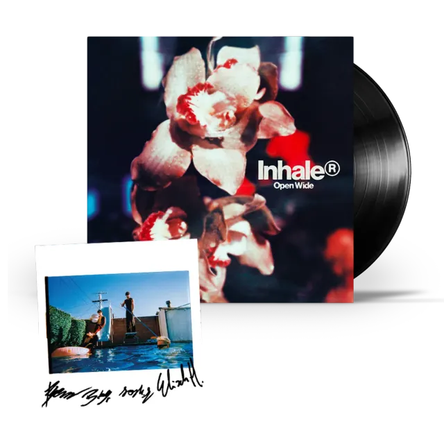 Polydor Inhaler Open Wide vinile nero + card firmata
