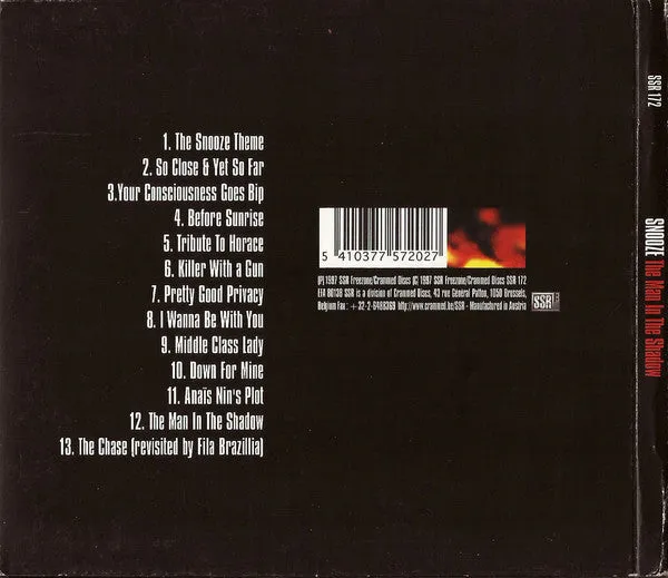 Snooze The Man in the Shadow CD album digipak