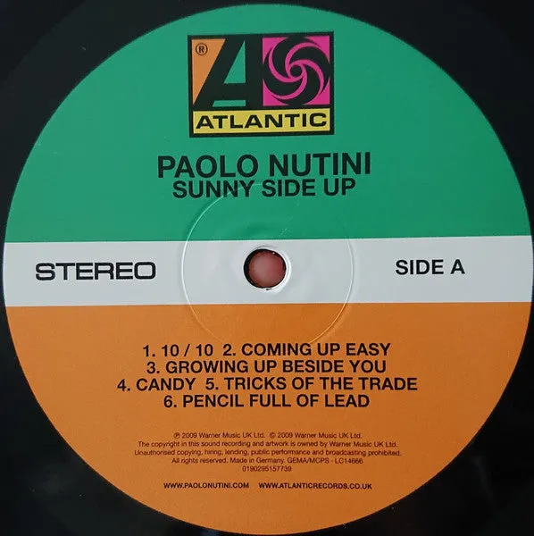 Paolo Nutini Sunny Side Up LP vinile nuovo ristampa 2021