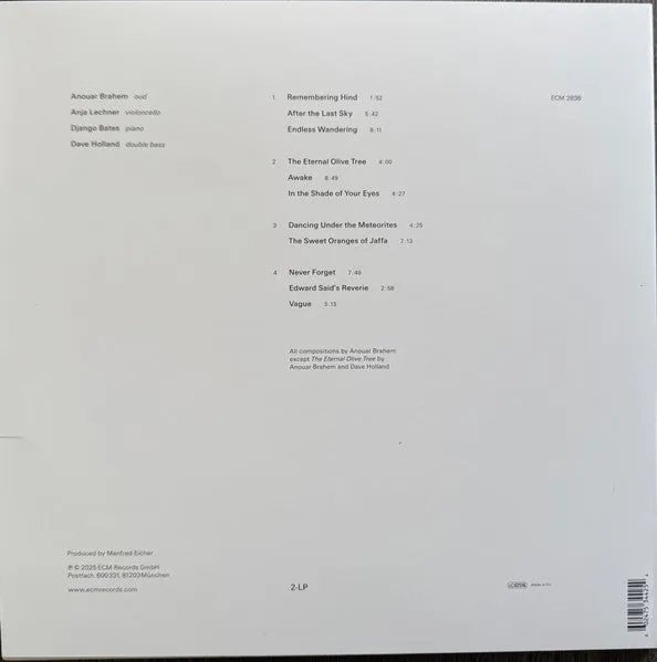 Anouar Brahem After The Last Sky doppio vinile jazz