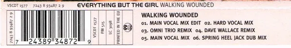 Everything But The Girl Walking Wounded CD singolo VG+ drum n bass