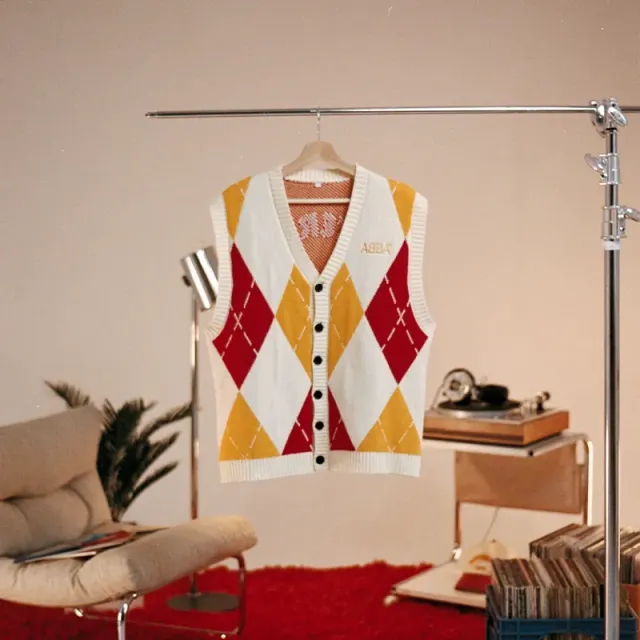 ABBA Waterloo Gilet Maglia Cotone Anni 70