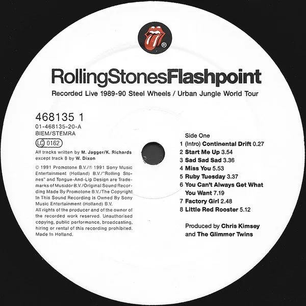 Rolling Stones Flashpoint LP live Near Mint