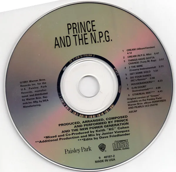 Prince Cream CD maxi digipak funk soul usato