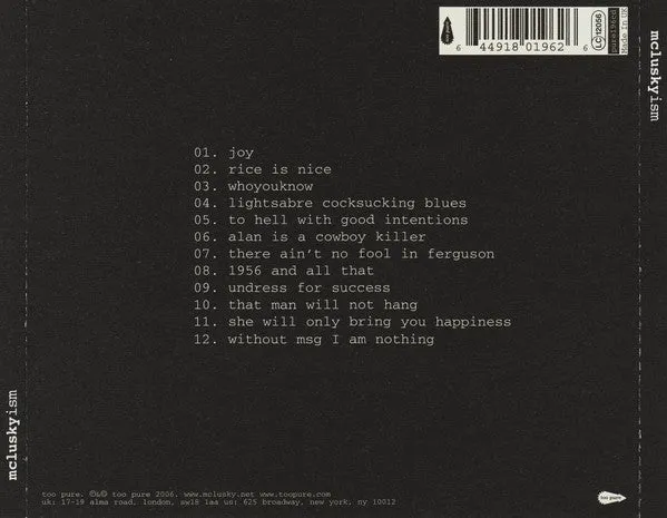 mclusky mcluskyism Box 3CD limited O-Card usato