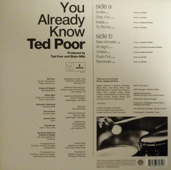 Ted Poor You Already Know LP album jazz 2020