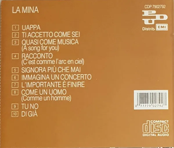 Mina La Mina CD album ristampa vocal pop