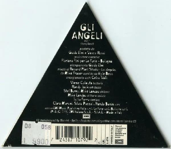 Vasco Rossi Gli Angeli CD shape single 1997 raro