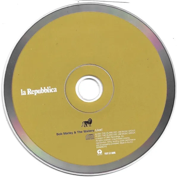 Bob Marley Live CD album roots reggae 2005