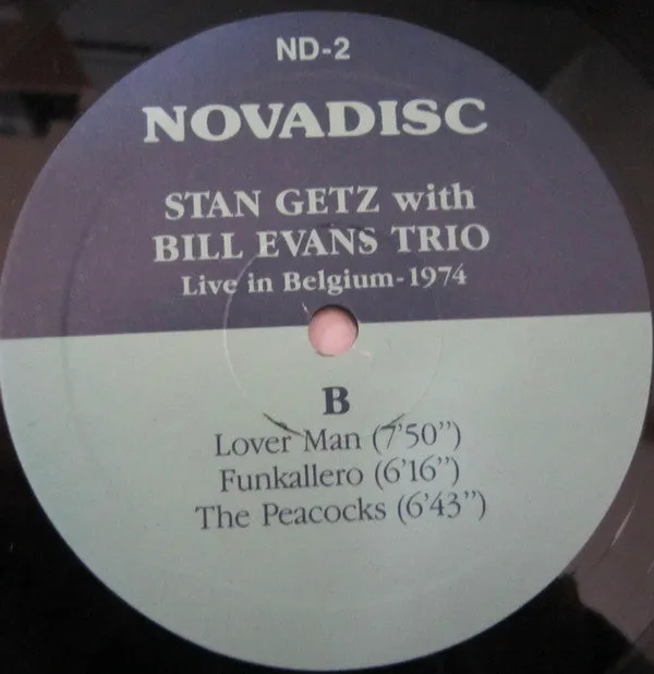 Stan Getz Bill Evans Live In Belgium 1974 vinile LP cool