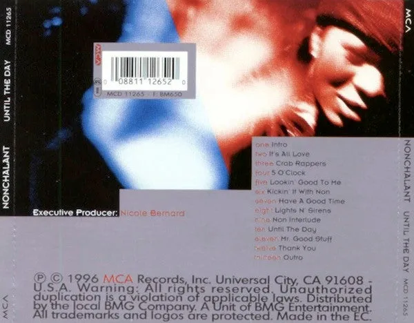 Nonchalant Until The Day cd album usato VG+ 1996