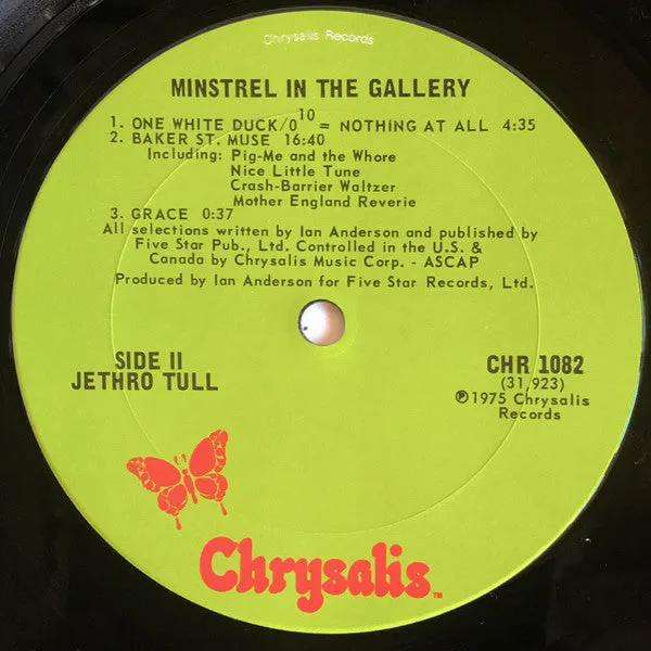 Jethro Tull Minstrel In The Gallery vinile LP prog