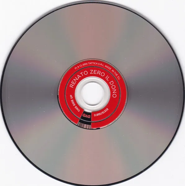Renato Zero Il Dono DualDisc CD+DVD lato doppio