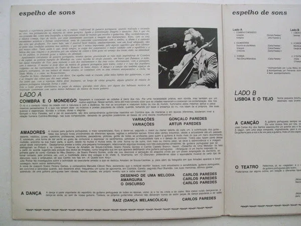 Carlos Paredes Espelho De Sons vinile LP fado 1988