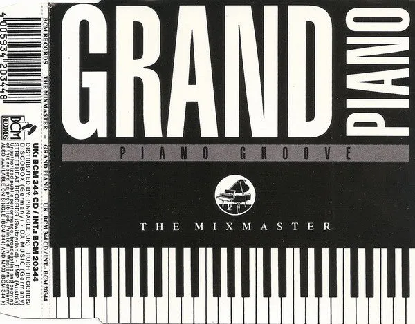 The Mixmaster Grand Piano Piano Groove CD maxi VG+ italo house