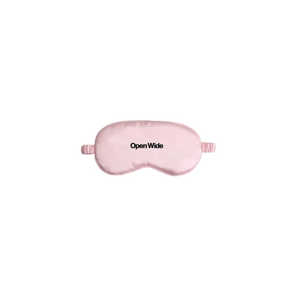 Inhaler Open Wide mascherina notte rosa logo nero