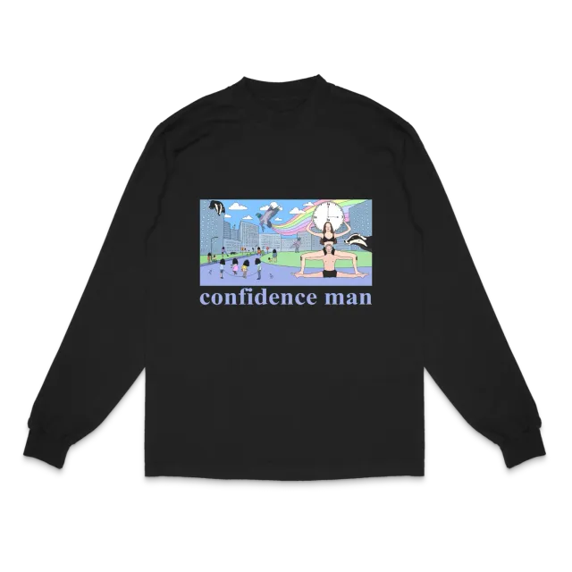 3AM La La La maglia maniche lunghe nera Pigeon