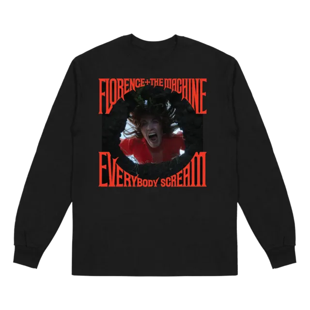Florence Scream Hole longsleeve nera cotone S-XXL