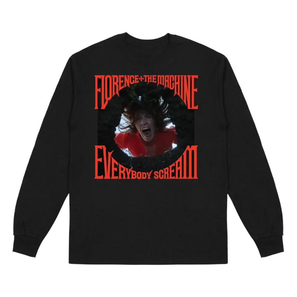 Florence Scream Hole longsleeve nera cotone S-XXL