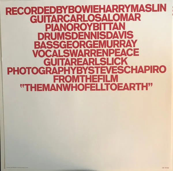 David Bowie Station To Station LP vinile 180g remaster