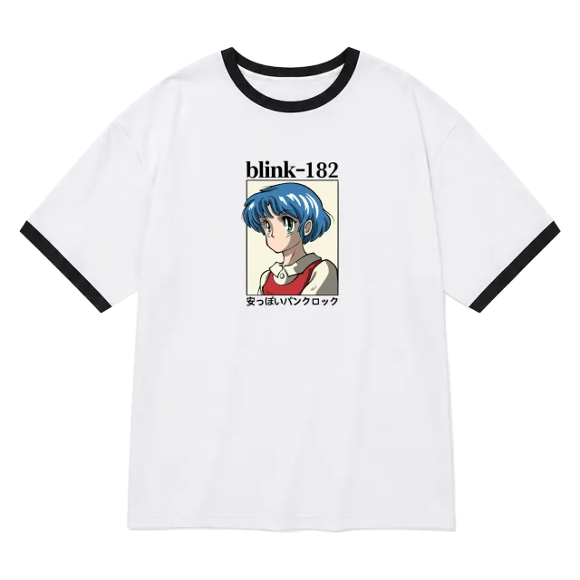 blink-182 Anime Cheap Punk Rock T-shirt ringer unisex