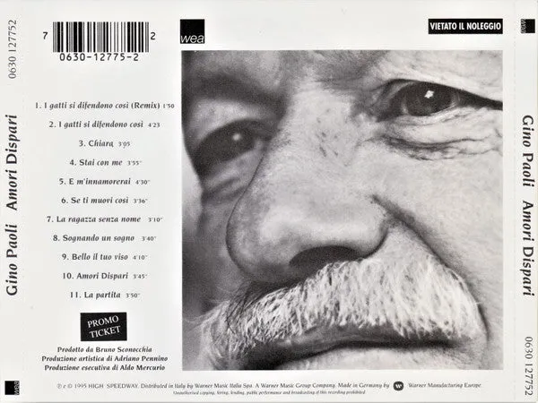 Gino Paoli Amori Dispari CD album 1995 chanson